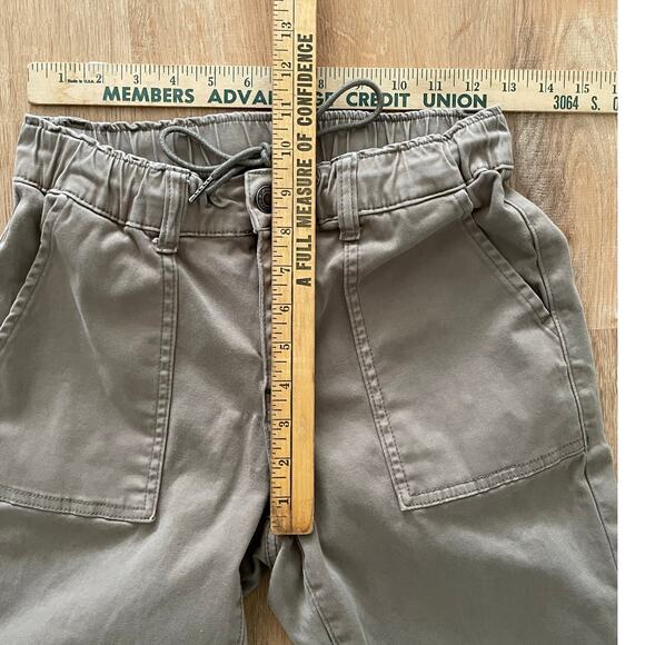 Womens Grace and Lace Brown Gray Khaki Twill Joggers Pants size 6 - Picture 5 of 8